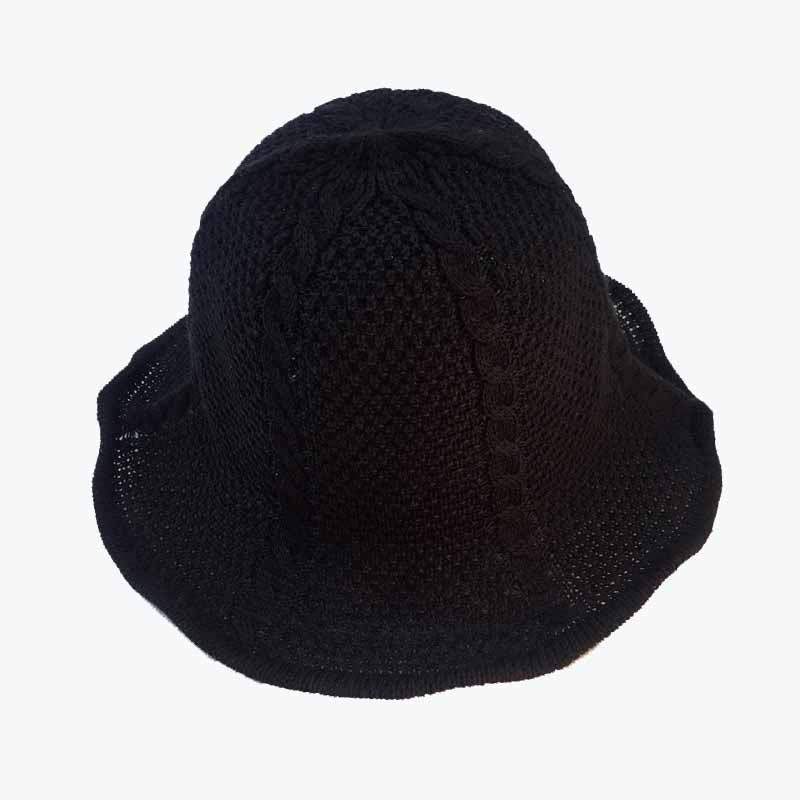 HT4034 Women Hat 2022 New Fashion Knitted Flower Bucket Hat Ladies Spring  Summer Hat Female Packable