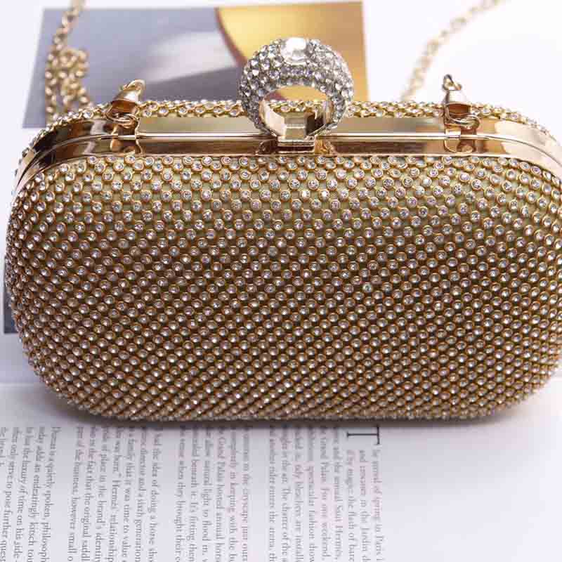 Diamond Purse for Women Gloden Silver Black