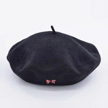 Load image into Gallery viewer, soft and comfy wool black beret hats for women